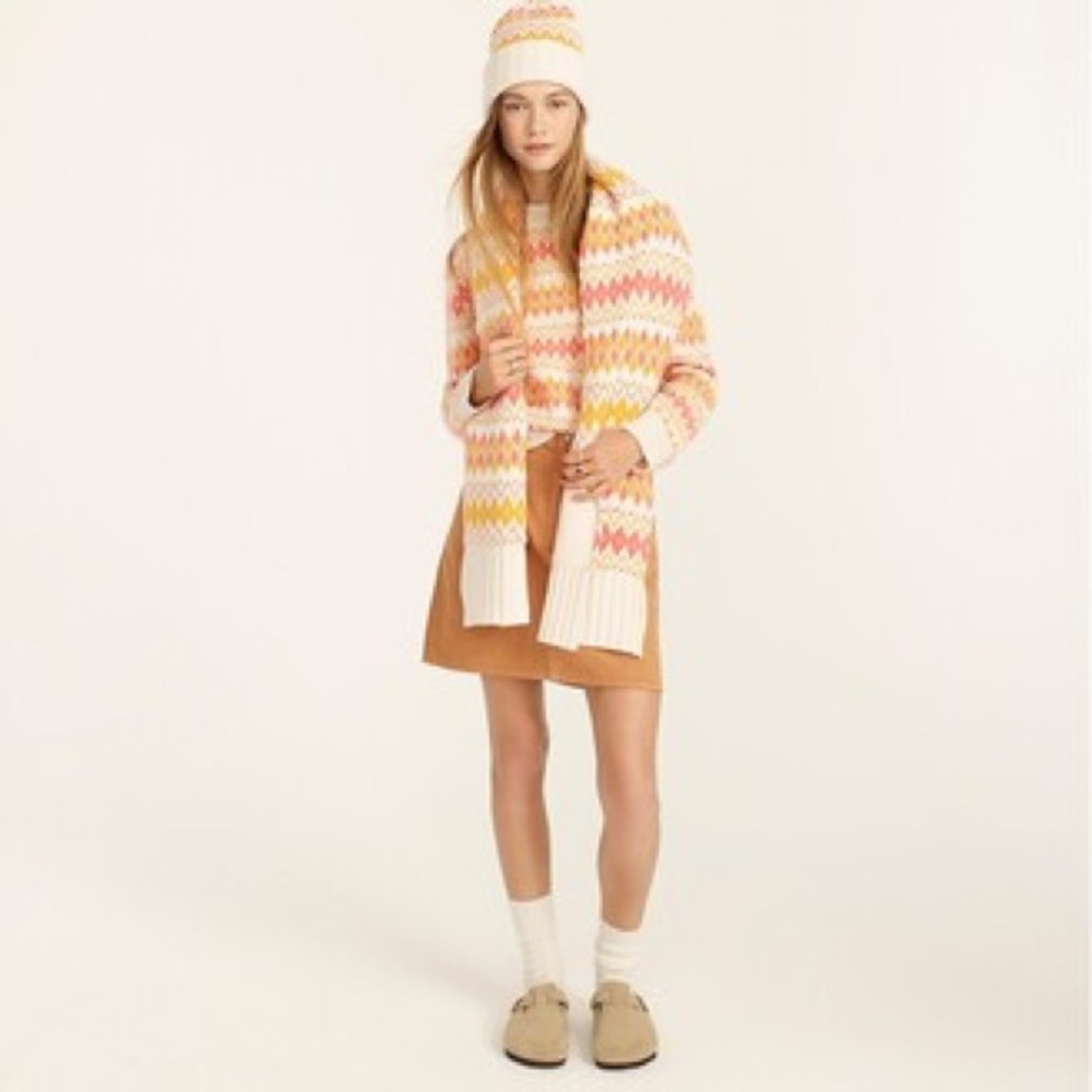 J Crew fair isle sweater and hat